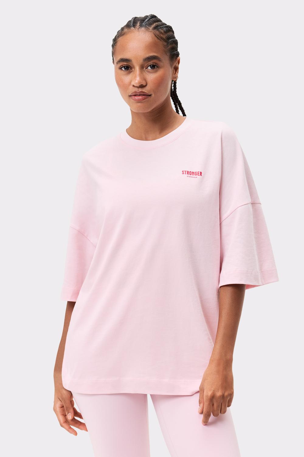 トップス PROFESSIONAL S/S T-SHIRT WHITE x PINK XL Drop T-shirt Whisper White I Quick-drying I STRONGER