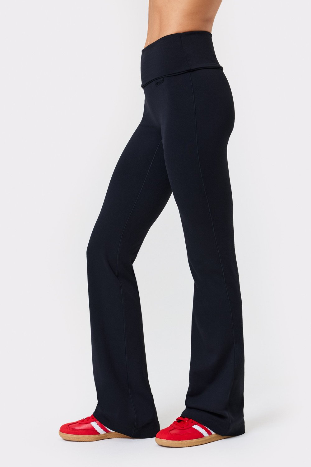 Soft Fold Over Flared Leggings