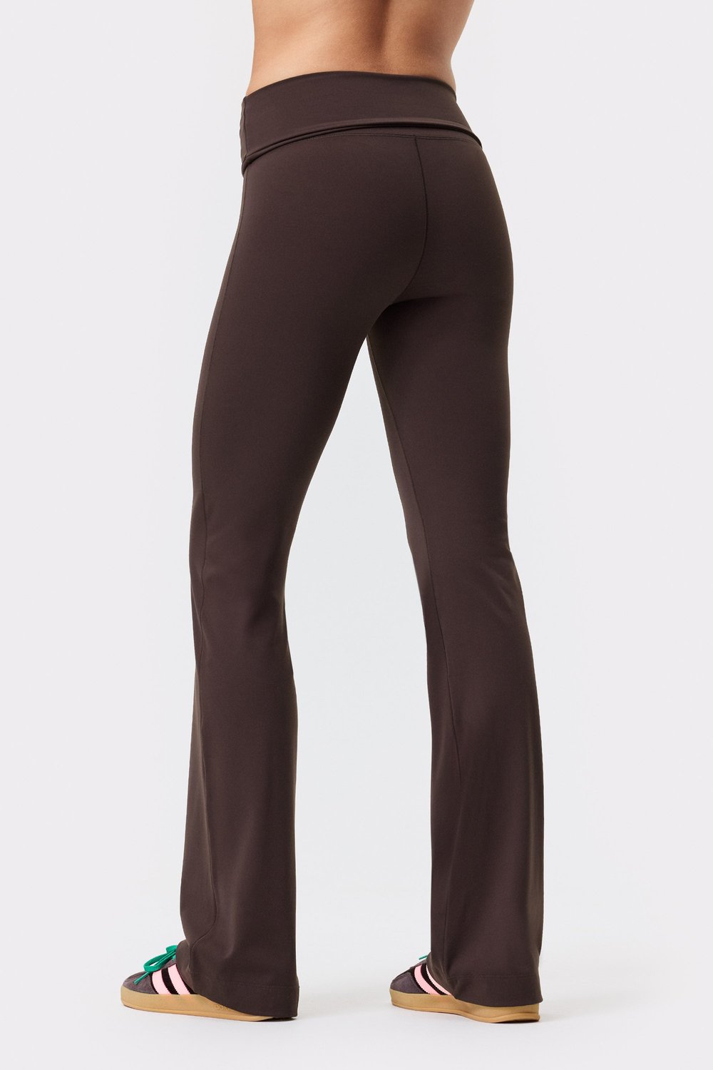 Soft Fold Over Flared Leggings