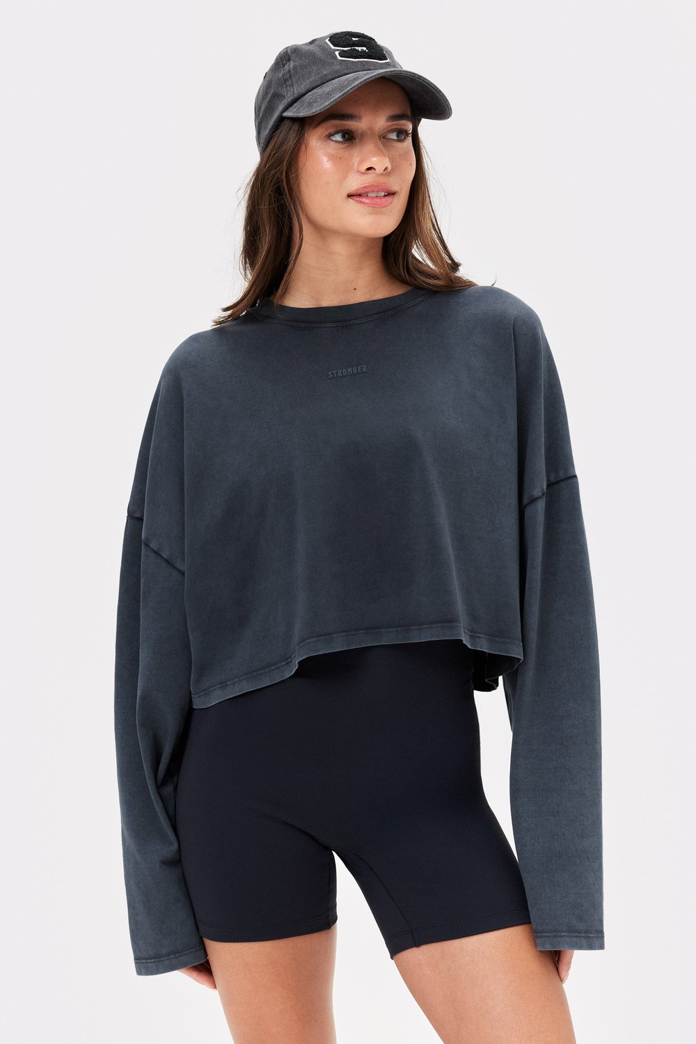 Washed Cropped Long Sleeve