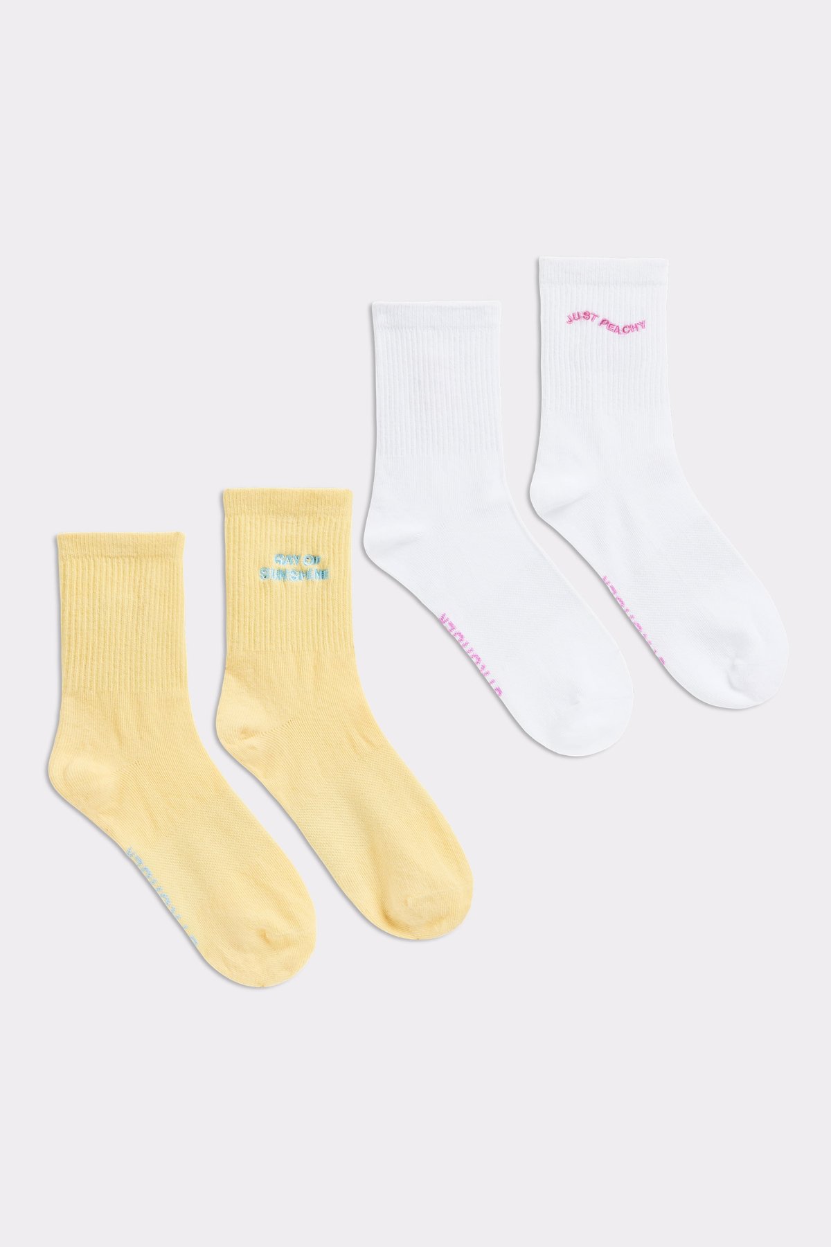 Mid Length Quote 2-Pack Socks