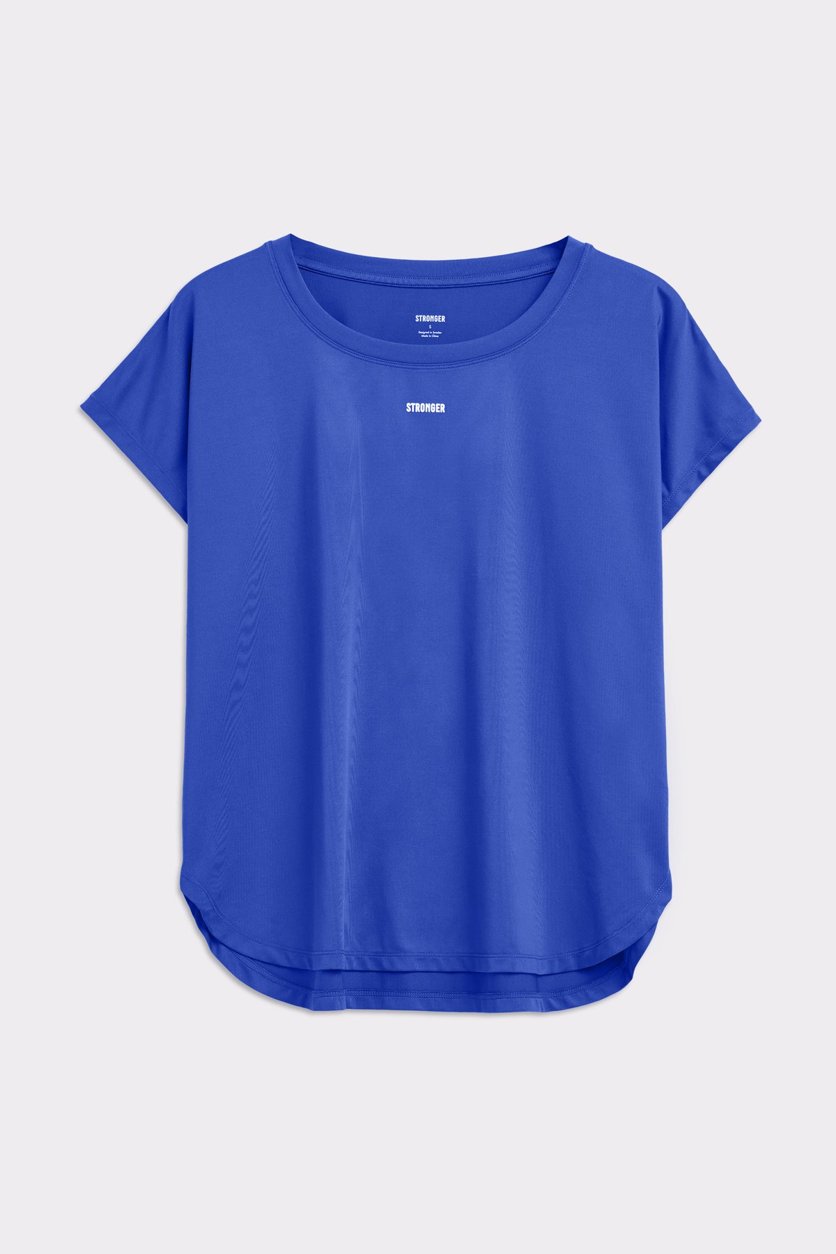 Stronger Blue Drop T-Shirt mit lockerer Passform und atmungsaktivem Funktionsmaterial für hochintensives Training.