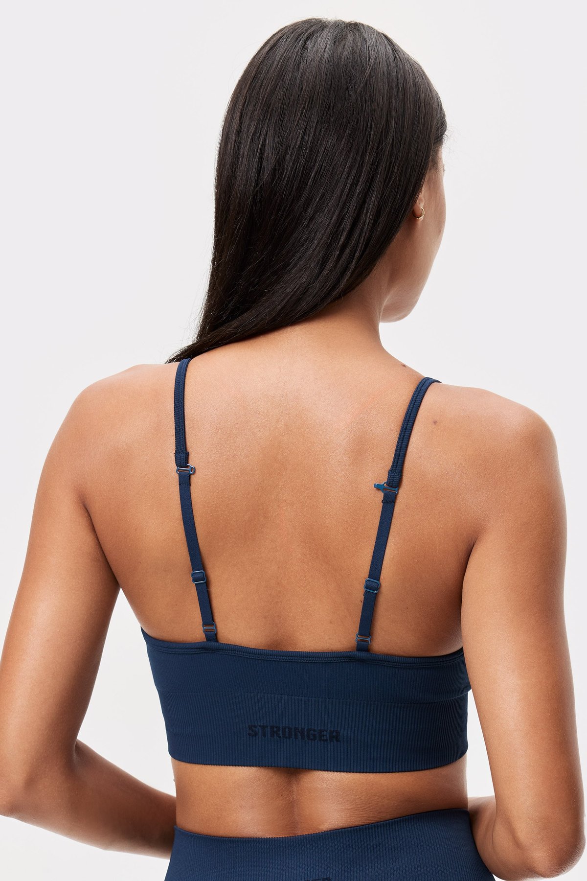 Seamless Ribbed Strap Sports Bra