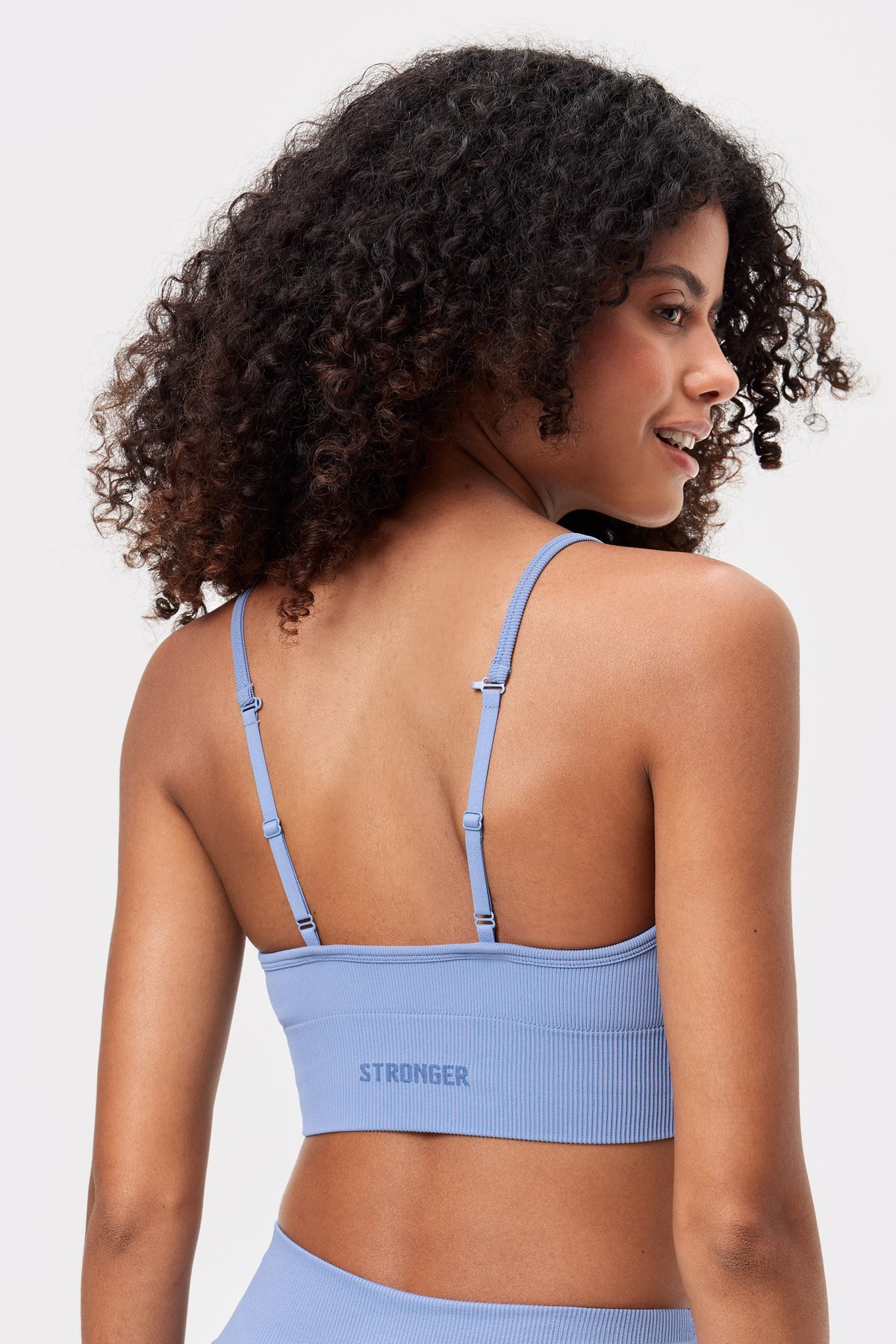 Seamless Ribbed Strap Sports Bra