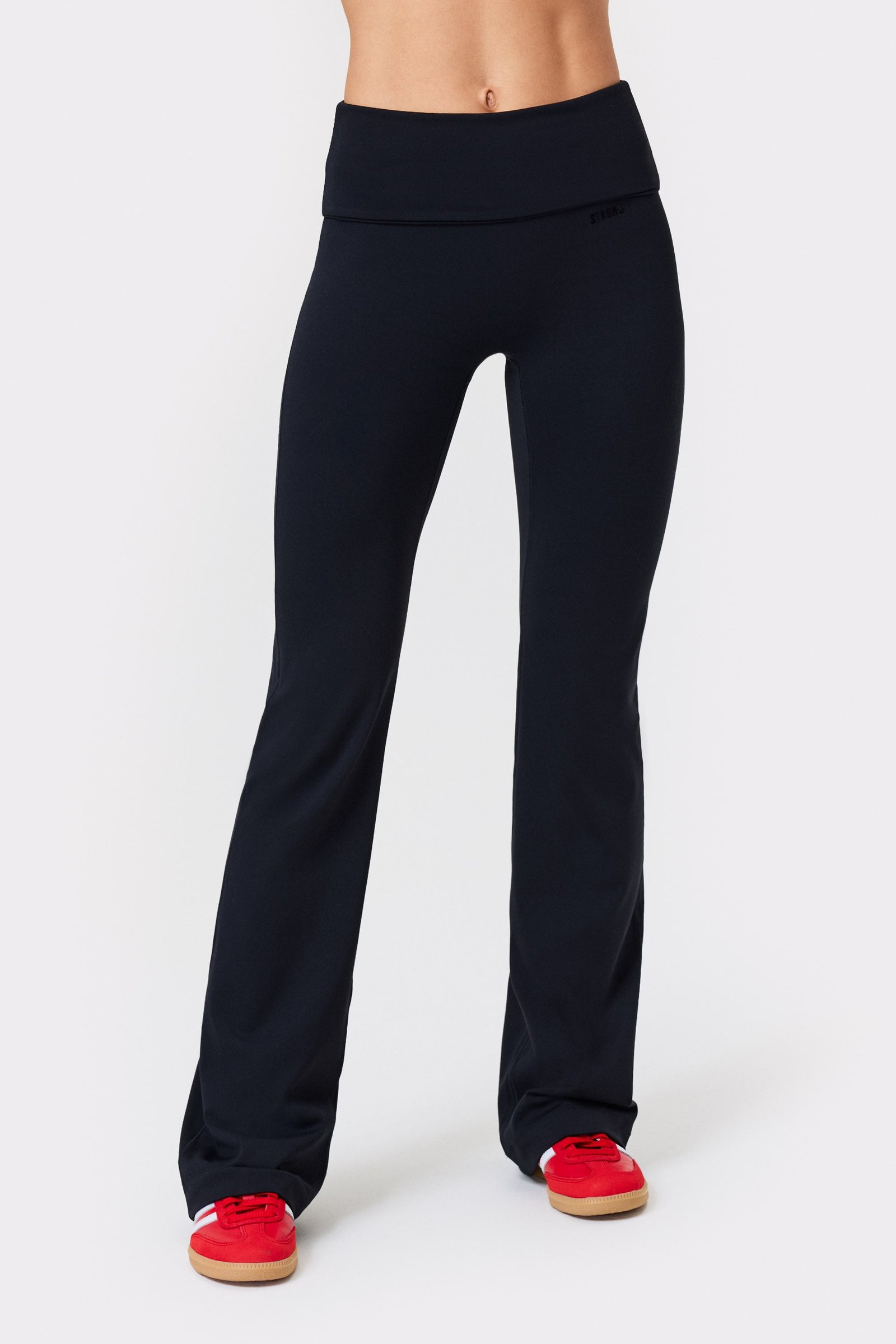 Soft Fold Over Flared Leggings