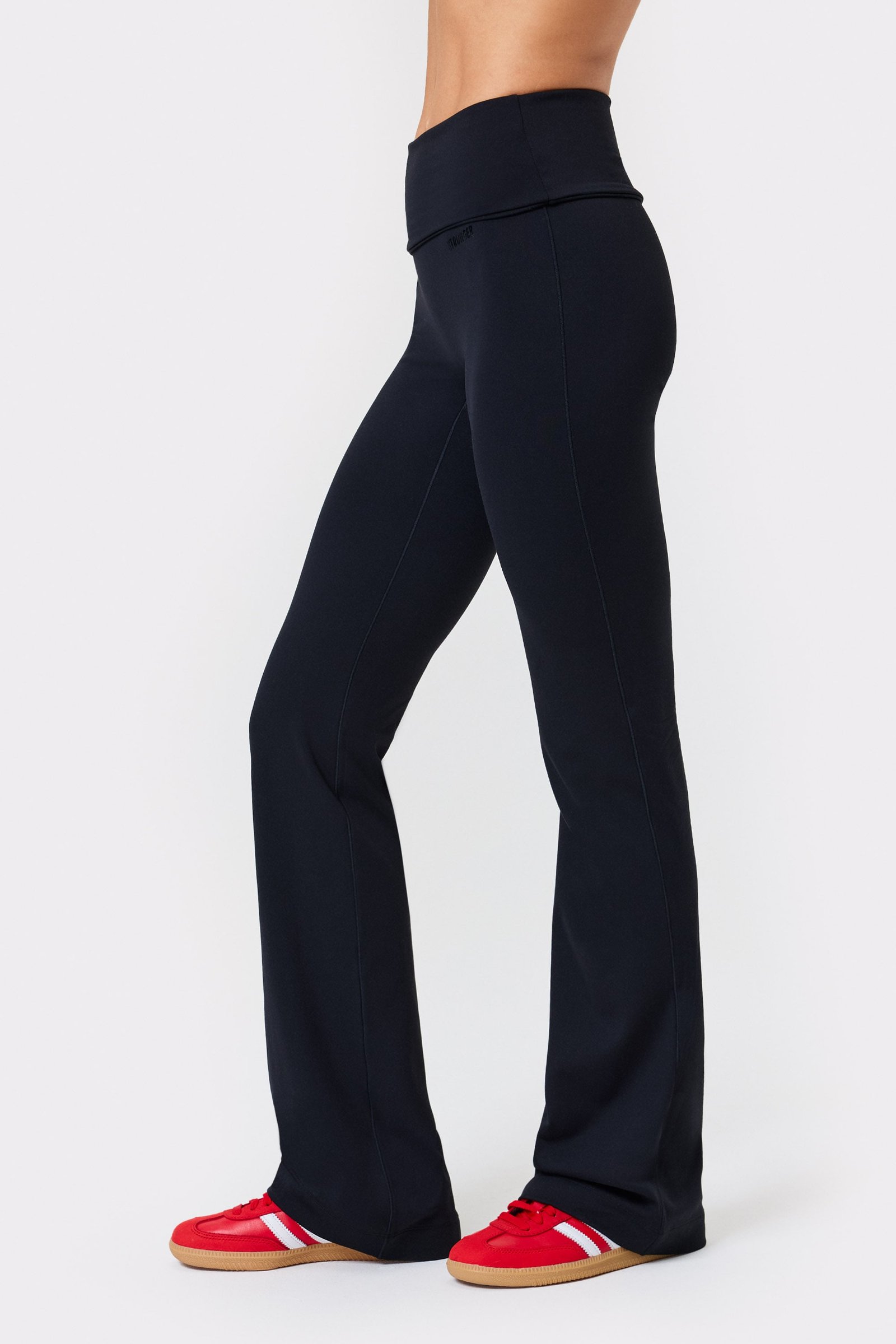 Soft Fold Over Flared Leggings