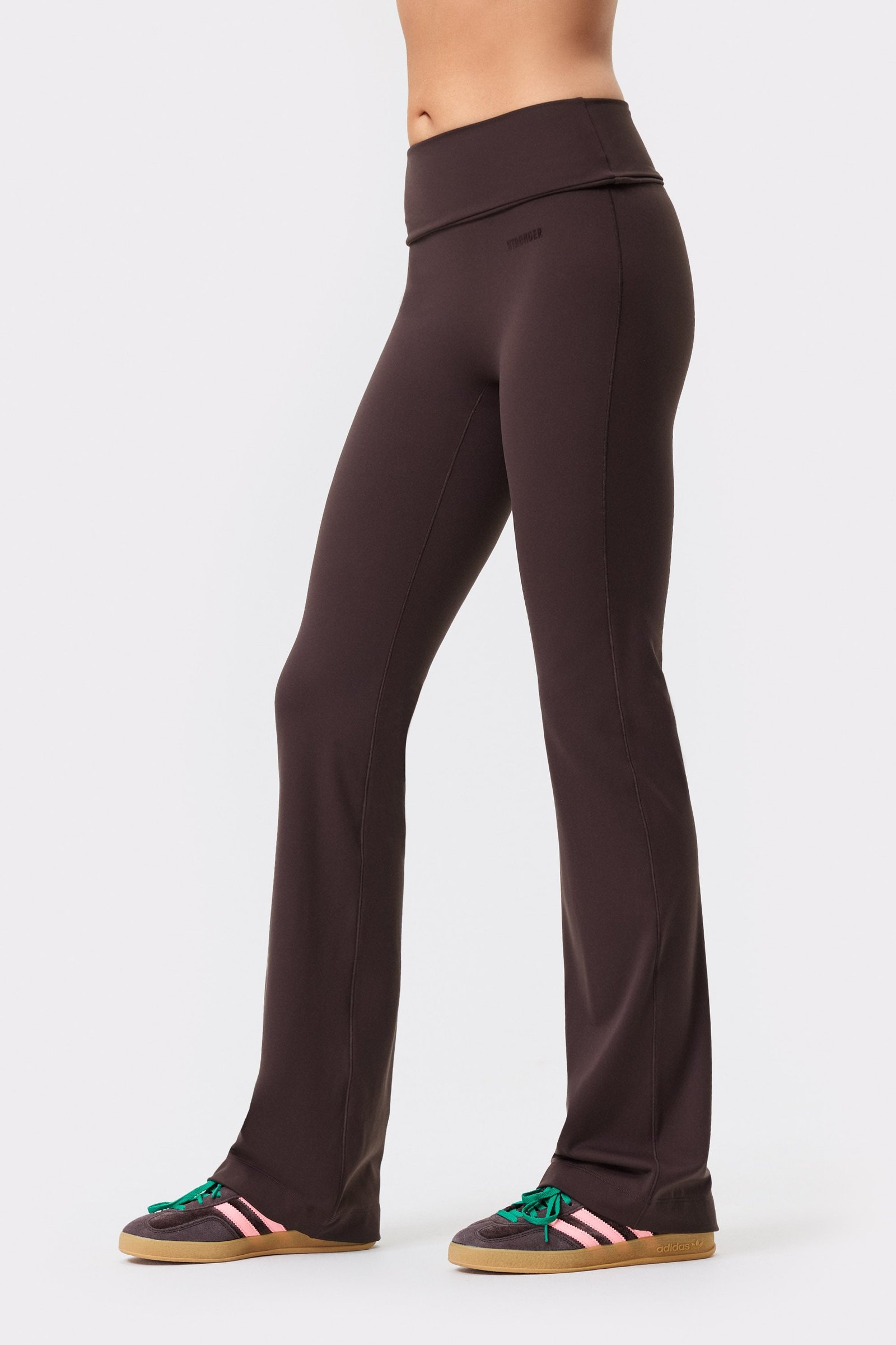 Soft Fold Over Flared Leggings