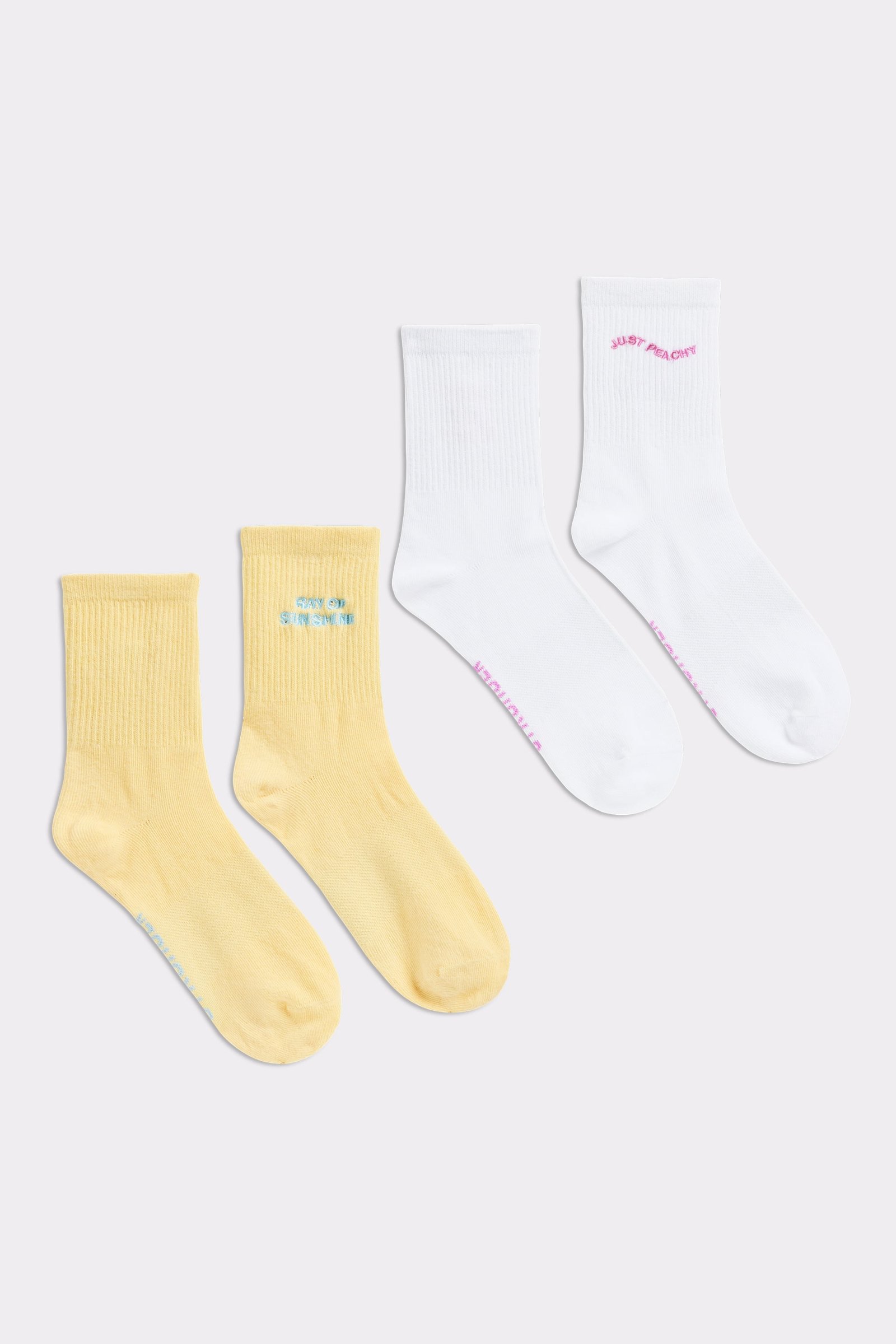 Mid Length Quote 2-Pack Socks