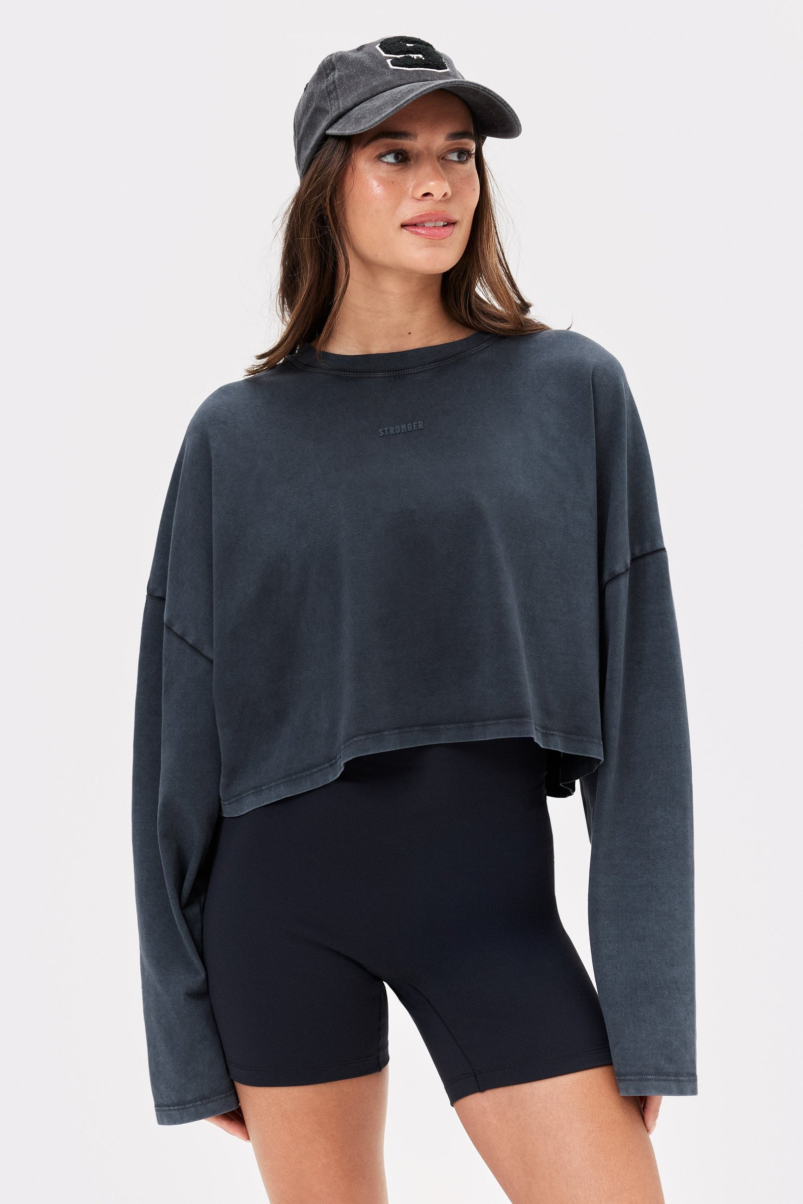 Washed Cropped Long Sleeve