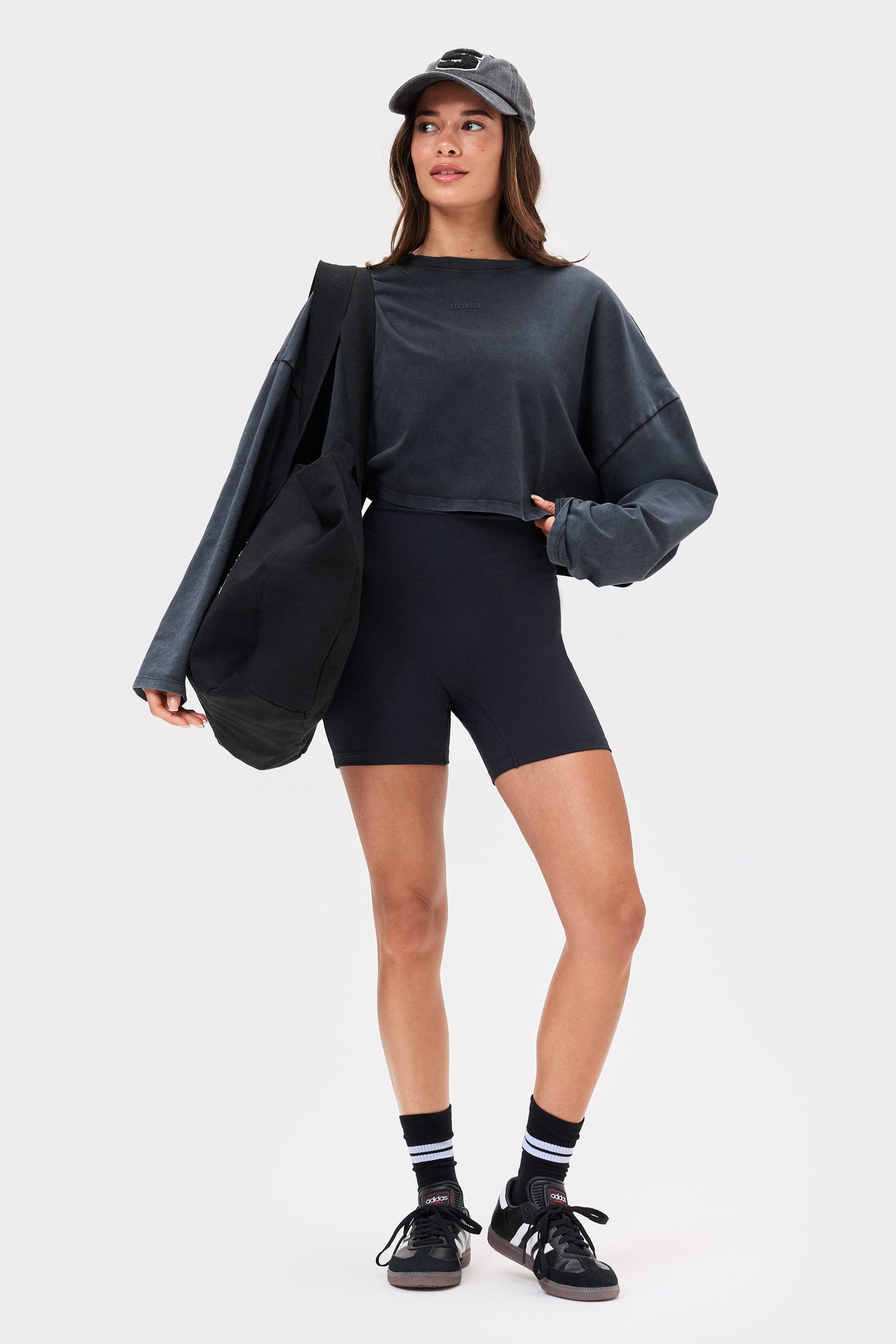 Washed Cropped Long Sleeve