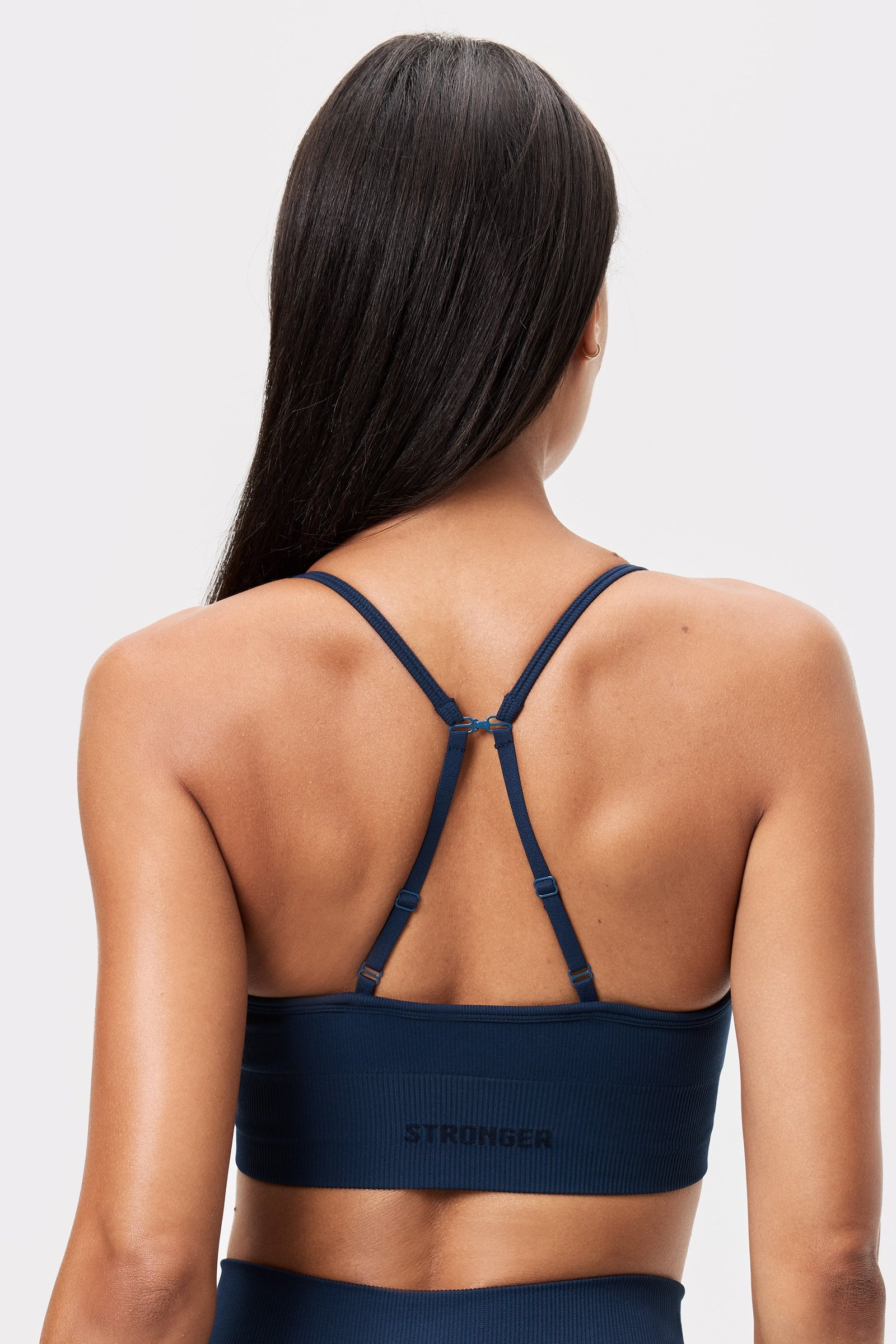 Seamless Ribbed Strap Sports Bra
