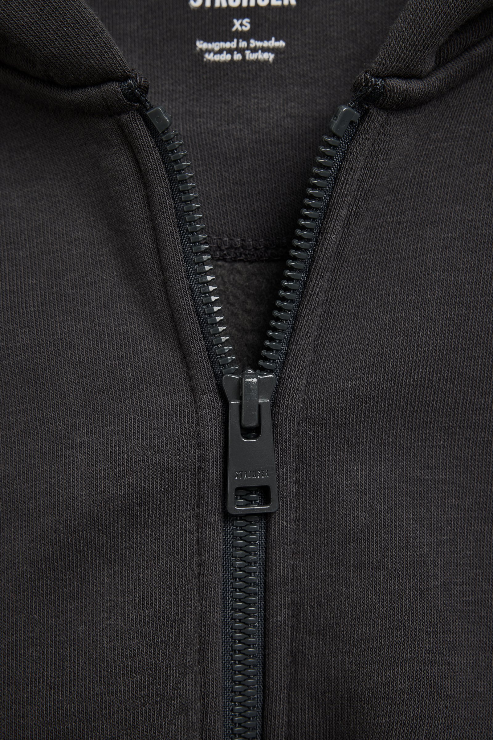 Relaxed Cropped Full Zip  Hoodie